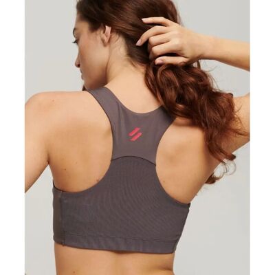 Superdry Donna Grigia Sport Bra Core Active - Multisport Superdry Donna Grigia Sport Bra Core Active - Multisport