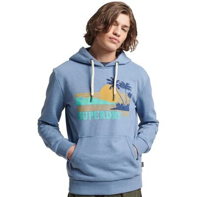 Superdry M2012281A Blå Hættetrøje - Fritidsbeklædning Superdry M2012281A Blå Hættetrøje - Fritidsbeklædning