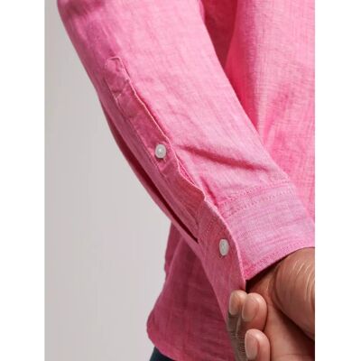 Superdry M4010696A Pinkes Langarmshirt - Casual Superdry M4010696A Pinkes Langarmshirt - Casual