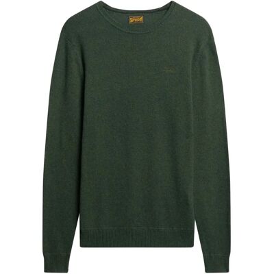 Superdry M6110564A Crew Neck Sweater - Casual, Green - Nylon Superdry M6110564A Crew Neck Sweater - Casual, Green - Nylon