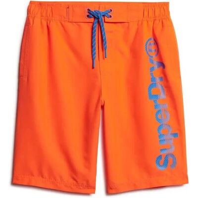 Superdry Herren Orange Klassische Boardshorts - Sportlich, Elastisch, Taschen Superdry Herren Orange Klassische Boardshorts - Sportlich, Elastisch, Taschen
