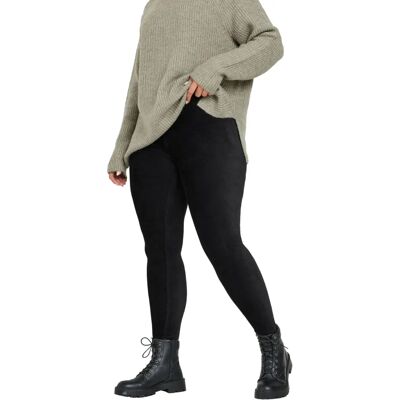 Yours Black Cord Leggings - Elastic Waist - Full Length - Leggings Yours Black Cord Leggings - Elastic Waist - Full Length - Leggings
