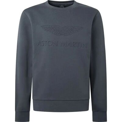 Felpa Embossed Hackett HM581030 Blu - Felpa Felpa Embossed Hackett HM581030 Blu - Felpa