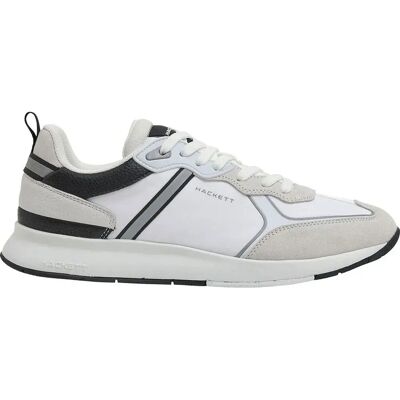 Hackett HMS21285 Baskets en Cuir Blancs - Décontracté - Publicité Hackett HMS21285 Baskets en Cuir Blancs - Décontracté - Publicité