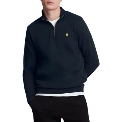 Lyle & Scott Navy Embroidered Quarter Zip Sweatshirt - XXL Lyle & Scott Navy Embroidered Quarter Zip Sweatshirt - XXL