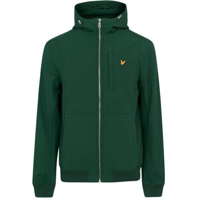 Lyle & Scott Donkergroene Softshell Jas met Capuchon - Heren Lyle & Scott Donkergroene Softshell Jas met Capuchon - Heren