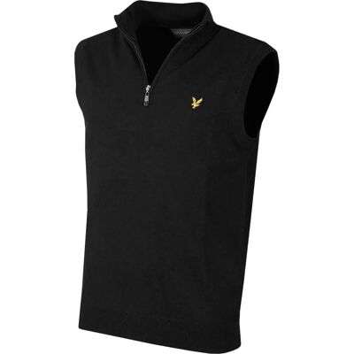 Lyle & Scott Herren Strick-Golfweste - Jet Schwarz - M Lyle & Scott Herren Strick-Golfweste - Jet Schwarz - M