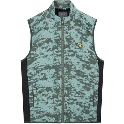Lyle & Scott Vert Cactus/Vert Stein Model Gilet - Vêtements de golf - Publicité Lyle & Scott Vert Cactus/Vert Stein Model Gilet - Vêtements de golf - Publicité