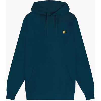Lyle & Scott Navy Huvtröja - Avslappnad Passform - Huv med Dragsko - Främre Ficka Lyle & Scott Navy Huvtröja - Avslappnad Passform - Huv med Dragsko - Främre Ficka