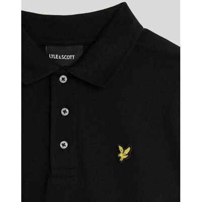Lyle & Scott Kids Long Sleeve Black Polo Shirt - 10/11 Y Lyle & Scott Kids Long Sleeve Black Polo Shirt - 10/11 Y