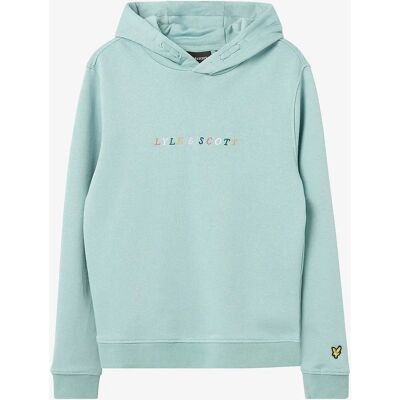 Lyle & Scott Blå Hettegenser - Flerrfarget Broderi Hoodie - Hoodie Lyle & Scott Blå Hettegenser - Flerrfarget Broderi Hoodie - Hoodie