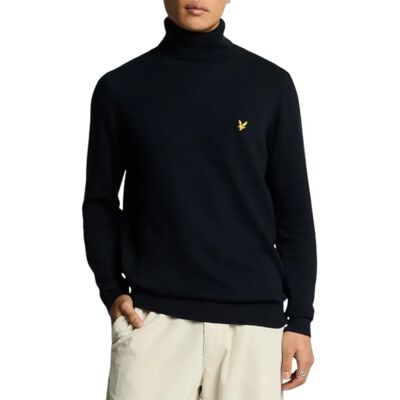 Lyle & Scott Cotton Merino Turtleneck Jumper - Blue - Size L Lyle & Scott Cotton Merino Turtleneck Jumper - Blue - Size L