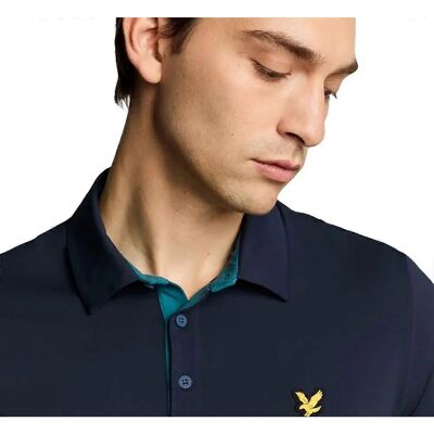 Lyle & Scott 2025 Kontrast Knopfleiste Polo - Dunkle Marine Lyle & Scott 2025 Kontrast Knopfleiste Polo - Dunkle Marine