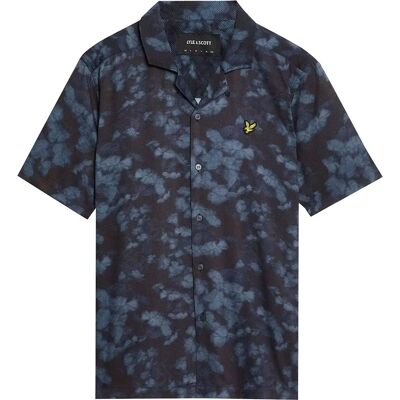 Lyle And Scott - Digital Floral Resort Shirt - Navy - 40/Regular - Shirt Lyle And Scott - Digital Floral Resort Shirt - Navy - 40/Regular - Shirt