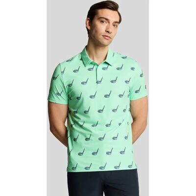 Lyle & Scott Micro Club Poloshirt mit Print – Blau Blau S - Poloshirt Lyle & Scott Micro Club Poloshirt mit Print – Blau Blau S - Poloshirt