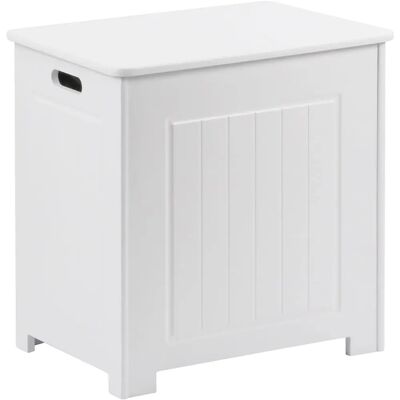 Taylor White Wooden Laundry Storage Chest - Laundry Basket & Cabinet Taylor White Wooden Laundry Storage Chest - Laundry Basket & Cabinet