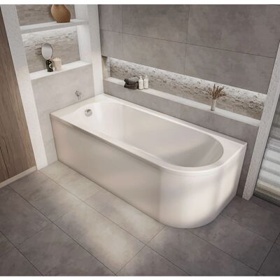 HudsonReed - Otterton - Dimensione 1700x725 mm - Angolo a forma di J - Bathtub HudsonReed - Otterton - Dimensione 1700x725 mm - Angolo a forma di J - Bathtub