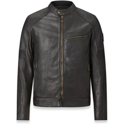 Veste en cuir Belstaff Vanguard pour moto - Noir - XL - Publicité Veste en cuir Belstaff Vanguard pour moto - Noir - XL - Publicité