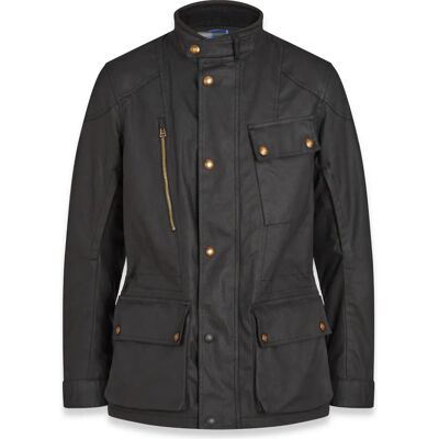 Veste moto en coton ciré Belstaff Waymaster - Noir - XL - Unisexe - Publicité Veste moto en coton ciré Belstaff Waymaster - Noir - XL - Unisexe - Publicité