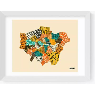 East End Prints - London Boroughs - Framed Print East End Prints - London Boroughs - Framed Print