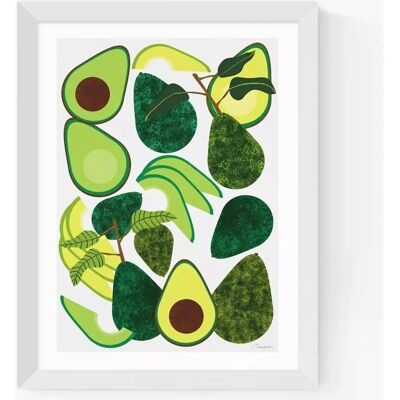 EAST END PRINTS - Leanne Simpson Avocados - Framed - Obeche - Print EAST END PRINTS - Leanne Simpson Avocados - Framed - Obeche - Print