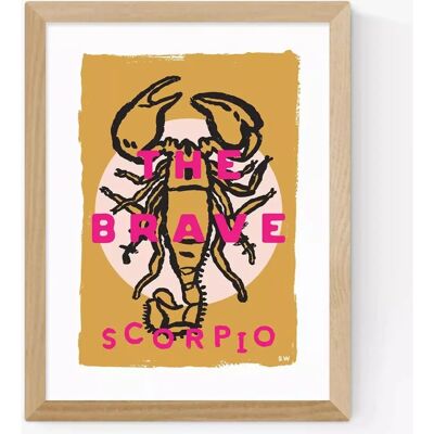 EAST END PRINTS - Sophie Ward Scorpio The Brave - Obeche frame EAST END PRINTS - Sophie Ward Scorpio The Brave - Obeche frame