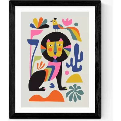 East End Prints - Rachel Lee Black Lion - Framed Print East End Prints - Rachel Lee Black Lion - Framed Print