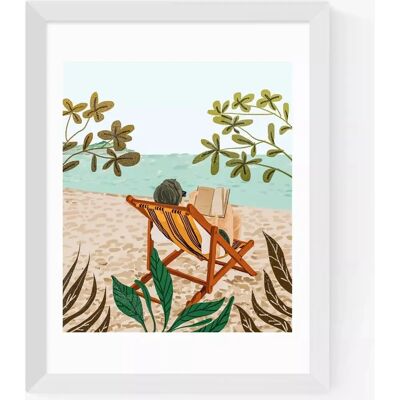 EAST END PRINTS - 83 Oranges - Vacay Book Club - Obeche frame - Framed Print EAST END PRINTS - 83 Oranges - Vacay Book Club - Obeche frame - Framed Print