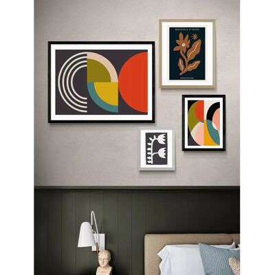 EAST END PRINTS Geometric on Black I - Framed Print EAST END PRINTS Geometric on Black I - Framed Print