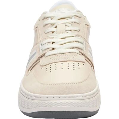 Baskets Lacoste L001 - Blanc cassé, Cuir, Daim - Baskets - Publicité Baskets Lacoste L001 - Blanc cassé, Cuir, Daim - Baskets - Publicité