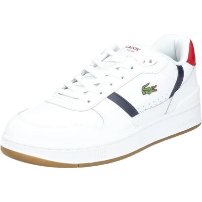 Baskets Lacoste T-Clip - Caoutchouc, Cuir, Blanc - Publicité Baskets Lacoste T-Clip - Caoutchouc, Cuir, Blanc - Publicité