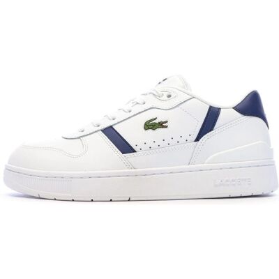 Zapatillas Lacoste Hombres Leather Blanco/Navy T-CLIP SET Zapatillas Lacoste Hombres Leather Blanco/Navy T-CLIP SET