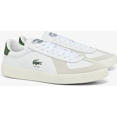 Lacoste Baseshot Pro Sneakers - Leder & Wildleder - Weiß, Grün, Grau Lacoste Baseshot Pro Sneakers - Leder & Wildleder - Weiß, Grün, Grau