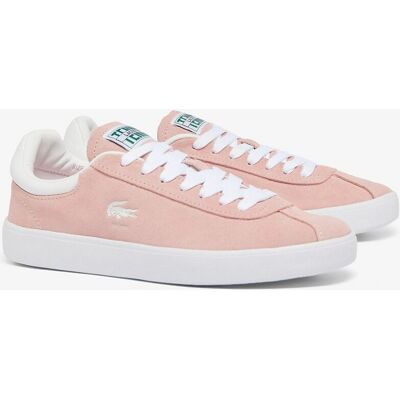 Scarpe Lacoste Baseshot in camoscio con logo rosa - Donna Scarpe Lacoste Baseshot in camoscio con logo rosa - Donna