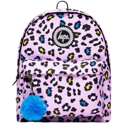 Hype Sac à dos Léopard Lilas - Unisexe - 42cm x 30cm x 12cm - Sac à dos - Publicité Hype Sac à dos Léopard Lilas - Unisexe - 42cm x 30cm x 12cm - Sac à dos - Publicité