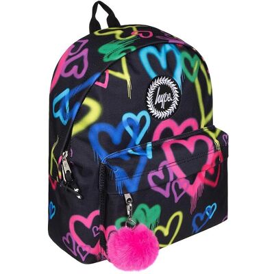 Sac à dos cœur graffiti noir Hype - Sac à dos - Publicité Sac à dos cœur graffiti noir Hype - Sac à dos - Publicité