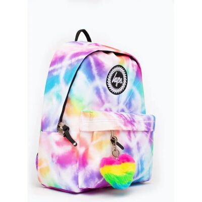 Hype - Iconic Backpack - Pink Rainbow Heart Tie Dye - Einheitsgröße Hype - Iconic Backpack - Pink Rainbow Heart Tie Dye - Einheitsgröße