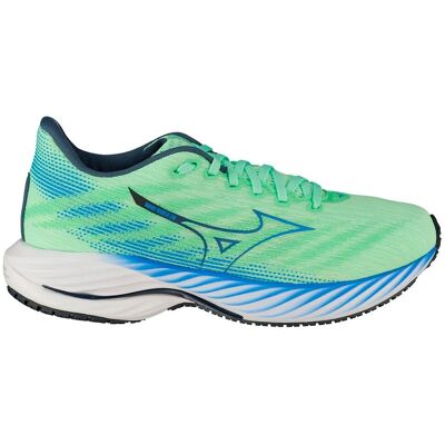 Chaussures Mizuno Wave Rider 28 Vert/Bleu - Chaussures de course - Publicité Chaussures Mizuno Wave Rider 28 Vert/Bleu - Chaussures de course - Publicité