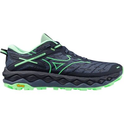 Chaussures Mizuno Wave Mujin 10 Bleu Vert Trail - Trail - Publicité Chaussures Mizuno Wave Mujin 10 Bleu Vert Trail - Trail - Publicité