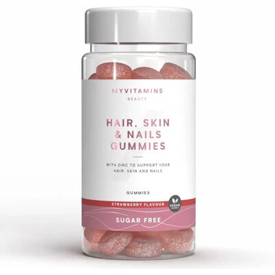 Myvitamins Hår, Hud och Naglar Gummibjörnar - Jordgubbar - Sockerfri Myvitamins Hår, Hud och Naglar Gummibjörnar - Jordgubbar - Sockerfri