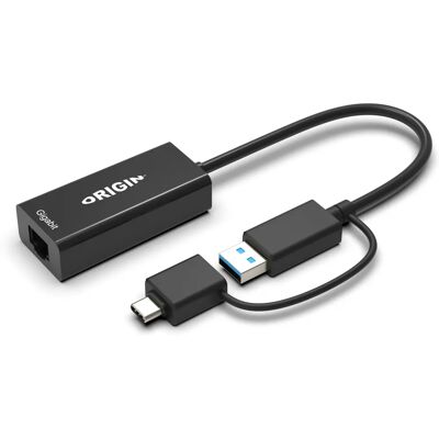 Adaptateur RJ45 USB-C/USB 3.0 de Origin Storage - Noir Adaptateur RJ45 USB-C/USB 3.0 de Origin Storage - Noir