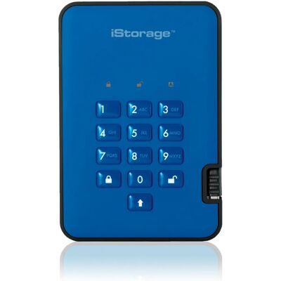iStorage - Diskashur2 - 256GB - Blu - SSD esterno iStorage - Diskashur2 - 256GB - Blu - SSD esterno
