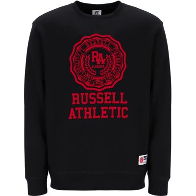 Russell Athletic Ath Rose Black Unisex Sweatshirt - Sportswear Russell Athletic Ath Rose Black Unisex Sweatshirt - Sportswear
