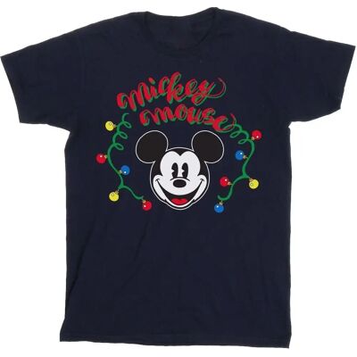Disney Mickey Mouse Weihnachtslicht Glühbirnen Navy Blau - T-Shirt Disney Mickey Mouse Weihnachtslicht Glühbirnen Navy Blau - T-Shirt