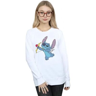 Disney Stitch Cupid Valentines Sweatshirt - Sweatshirt Disney Stitch Cupid Valentines Sweatshirt - Sweatshirt