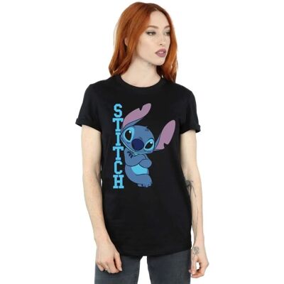 Koszulka Disney Lilo i Stitch Posed Cotton Boyfriend - Czarna - Koszulka Koszulka Disney Lilo i Stitch Posed Cotton Boyfriend - Czarna - Koszulka
