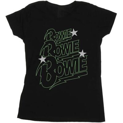 David Bowie Black Neon Logo T-Shirt - Slim Fit - Men’s David Bowie Black Neon Logo T-Shirt - Slim Fit - Men’s