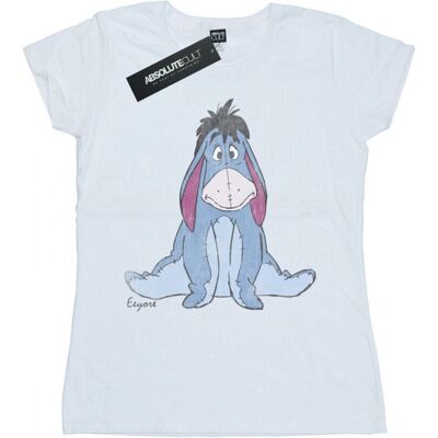 Disney Eeyore Cotton T-Shirt - Short-Sleeved, Crew Neck, White Disney Eeyore Cotton T-Shirt - Short-Sleeved, Crew Neck, White