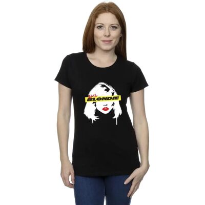 Blondie Black Cotton Graffiti T-Shirt - Women’s Face Tee - Slim Fit Blondie Black Cotton Graffiti T-Shirt - Women’s Face Tee - Slim Fit