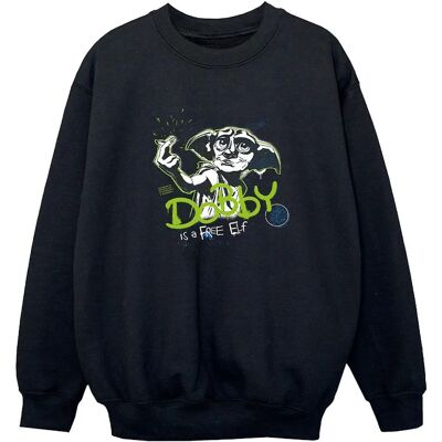 Absolute Cult Harry Potter Boys Dobby A Free Elf Sweatshirt - Black - 12-13 Years Absolute Cult Harry Potter Boys Dobby A Free Elf Sweatshirt - Black - 12-13 Years